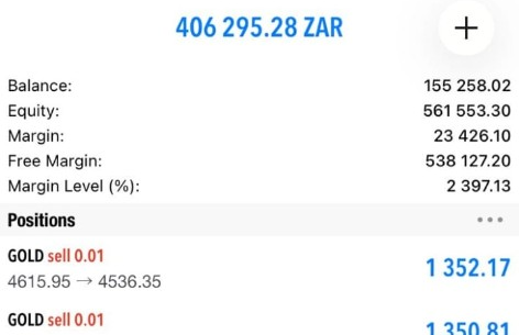 Member WhatsApp screenshot of a XAUUSD trade closed in profit on 27 March